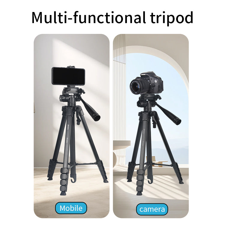 Jmary KP-2201 1.7M Tripod with Pan Head & Ring Light Head for Camera & Mobile
