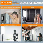 PLOKAMA LIVE-P11 LED Professional Photography Fill Light – Bi-Color Panel with Remote Control
