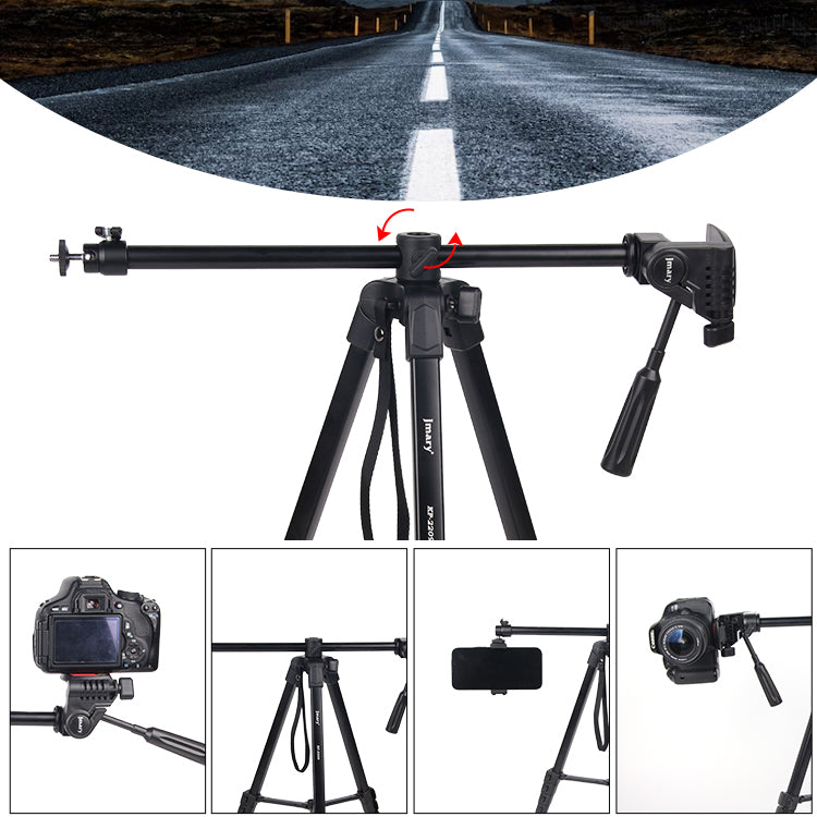 Jmary KP-2209 1.7M Overhead Horizontal Axis Tripod for Camera & Mobile