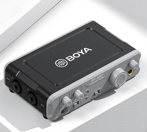 BOYA BY-AM1 Dual-Channel Audio Mixer – Portable Compact Mixer with 3 Year Warranty