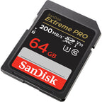 SanDisk Extreme PRO 64GB UHS-I SDXC Memory Card (Up to 200MB/s)