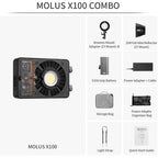 Zhiyun MOLUS X100 Bi-Color Pocket COB Monolight (Combo Kit) – Portable 100W Professional Lighting