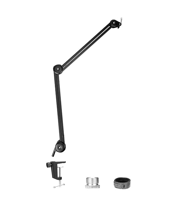 BOYA BY-BA20 Spring-Loaded Microphone Suspension Boom Arm – Professional Desk Mount for Studio & Podcasting