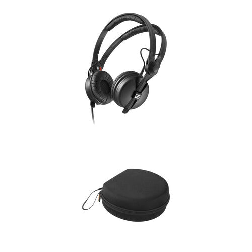 Sennheiser HD 25 Professional Monitor Headphones Kit with EVA Case – DJ, Broadcast & Studio Headphones