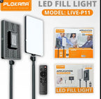 PLOKAMA LIVE-P11 LED Professional Photography Fill Light – Bi-Color Panel with Remote Control