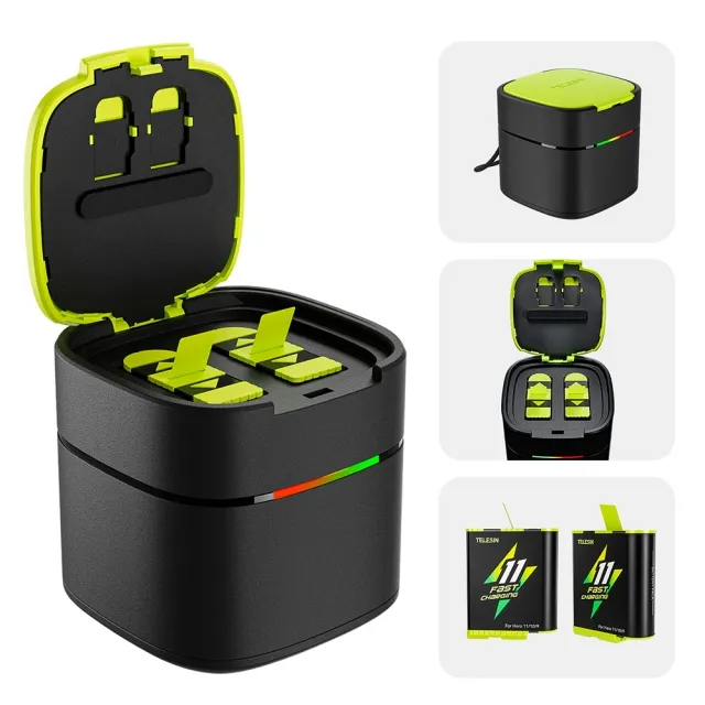 TELESIN Fast Charging Battery Case for GoPro HERO 9, HERO 10 & HERO 11