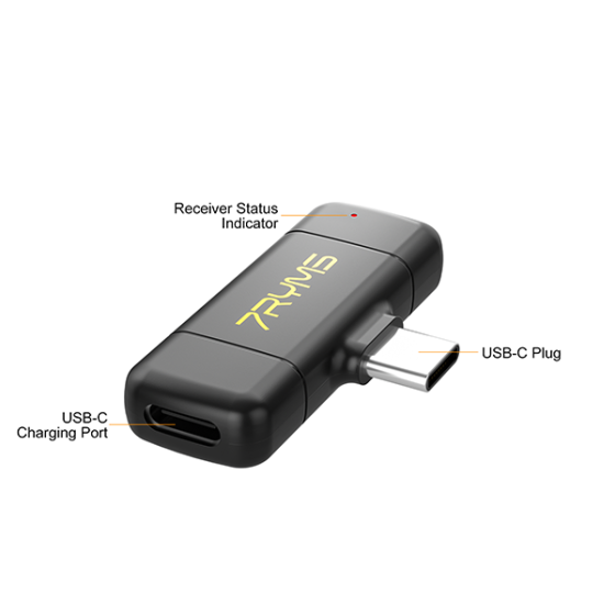7RYMS Rimo S1 UC 2.4G Dual-Channel Wireless Microphone – USB-C Wireless Mic for Smartphones & Cameras