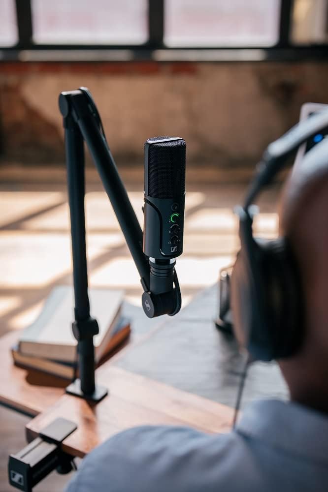 Sennheiser Profile USB Microphone Streaming Set – With Boom Arm, 3m USB-C Cable & Mic Pouch