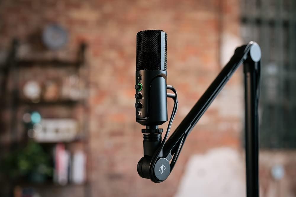 Sennheiser Profile USB Microphone Streaming Set – With Boom Arm, 3m USB-C Cable & Mic Pouch