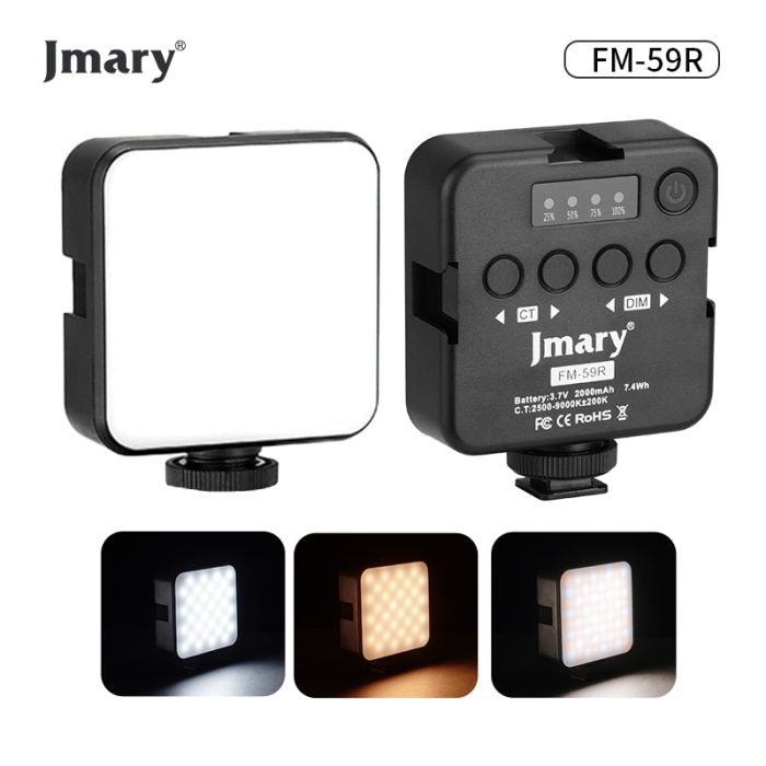 Jmary FM-59R Rechargeable Mini LED Video Light