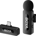 BOYA BY-V1 Ultracompact 2.4GHz Wireless Microphone System – iOS Compatible (2 Year Warranty)