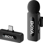 BOYA BY-V1 Ultracompact 2.4GHz Wireless Microphone System – iOS Compatible (2 Year Warranty)