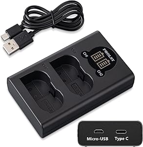 Caisi Dual USB Charger EL-25 for Nikon EN-EL25 Battery (Z30, Z50 & Z fc)