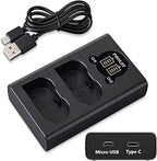 Caisi Dual USB Charger MH-24 for Nikon EN-EL14 & EN-EL14a Battery