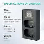 Caisi Dual USB Charger for Sony NP-FZ100 Battery