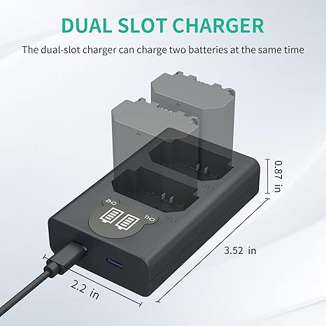 Caisi Dual USB Charger for Sony NP-FZ100 Battery