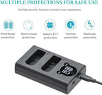 Caisi Dual USB Charger MH-24 for Nikon EN-EL14 & EN-EL14a Battery