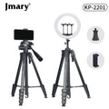 Jmary KP-2201 1.7M Tripod with Pan Head & Ring Light Head for Camera & Mobile