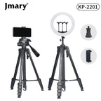 Jmary KP-2201 1.7M Tripod with Pan Head & Ring Light Head for Camera & Mobile