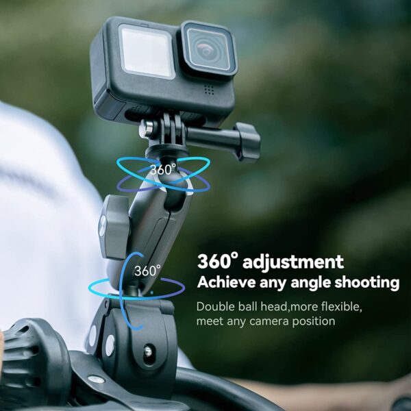 TELESIN Double Clamp Mount for GoPro, Action Cameras & Accessories
