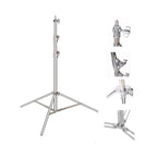 CAISI CS S280G Heavy-Duty Silver Light Stand – Professional Studio & Photography Lighting Stand