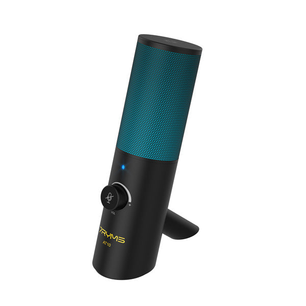 7RYMS AT10 RGB Cardioid Condenser Microphone – USB Studio Mic with RGB Lighting for Streaming & Podcasting