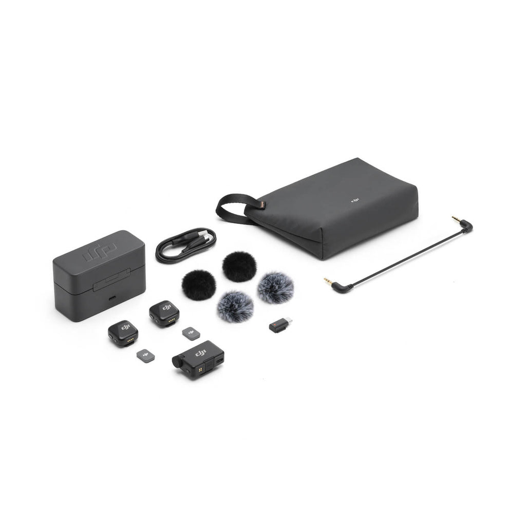 DJI Mic Mini 2 (2 TX + 1 RX + Charging Case) – Complete Wireless Microphone System