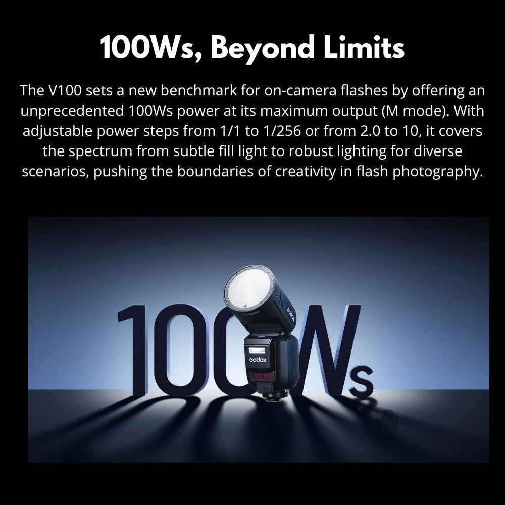 Godox V100 Round Head TTL Camera Flash for Nikon