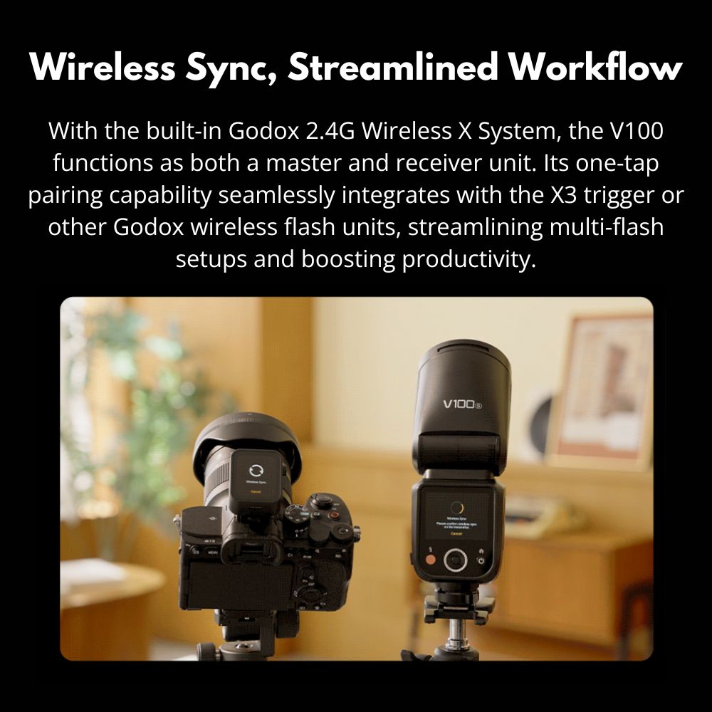 Godox V100 Round Head TTL Camera Flash for Sony