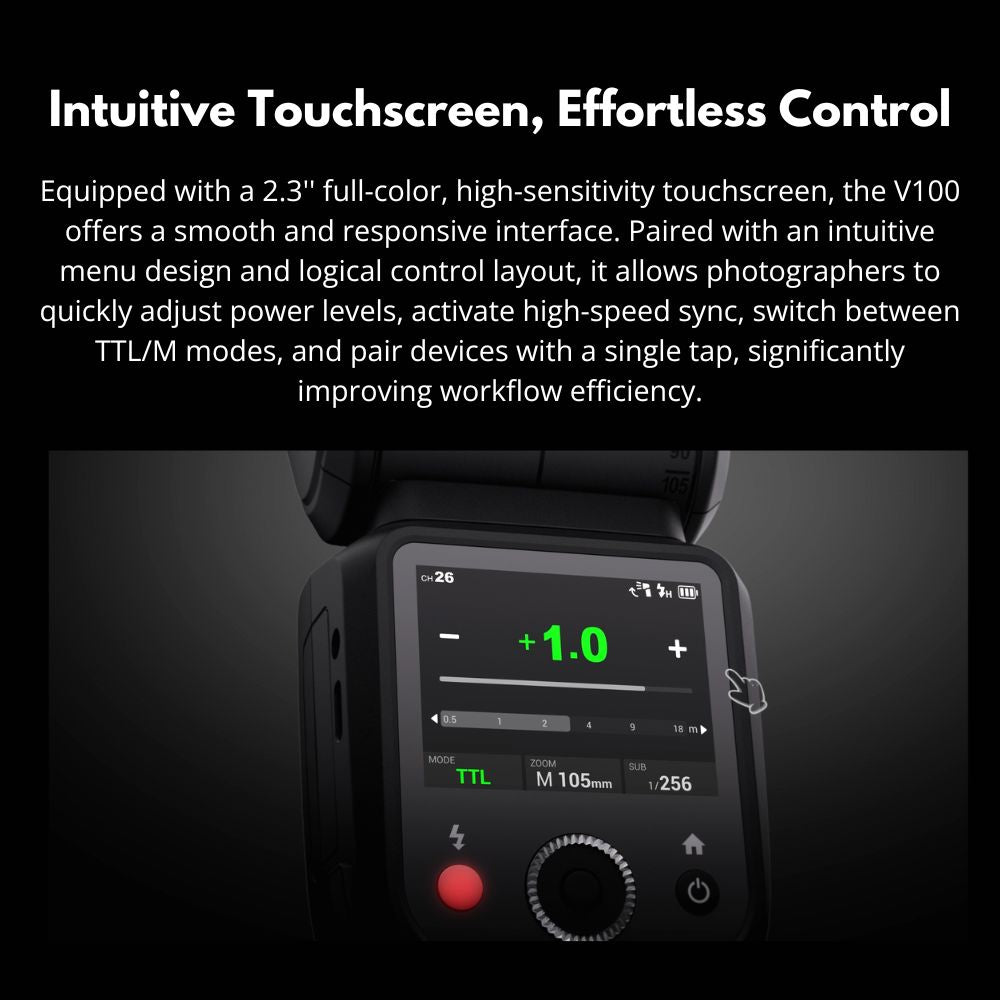 Godox V100 Round Head TTL Camera Flash for Nikon