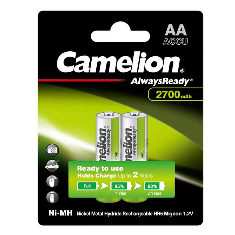 Camelion AA Rechargeable Batteries 2700mAh (Pack of 2)