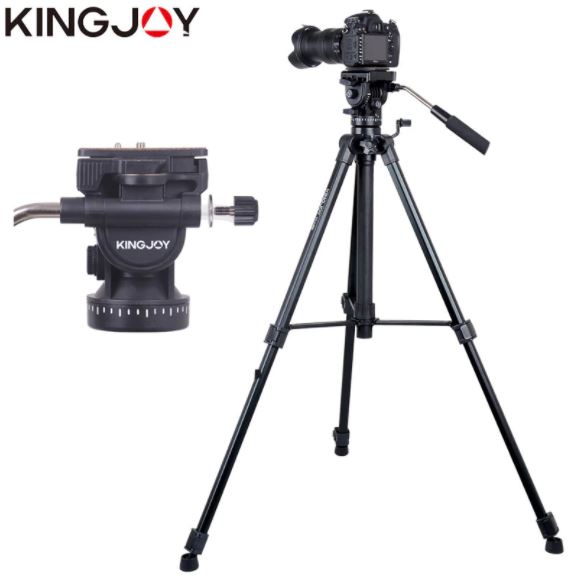 KingJoy VT-1500 Professional Video Tripod with Fluid Head