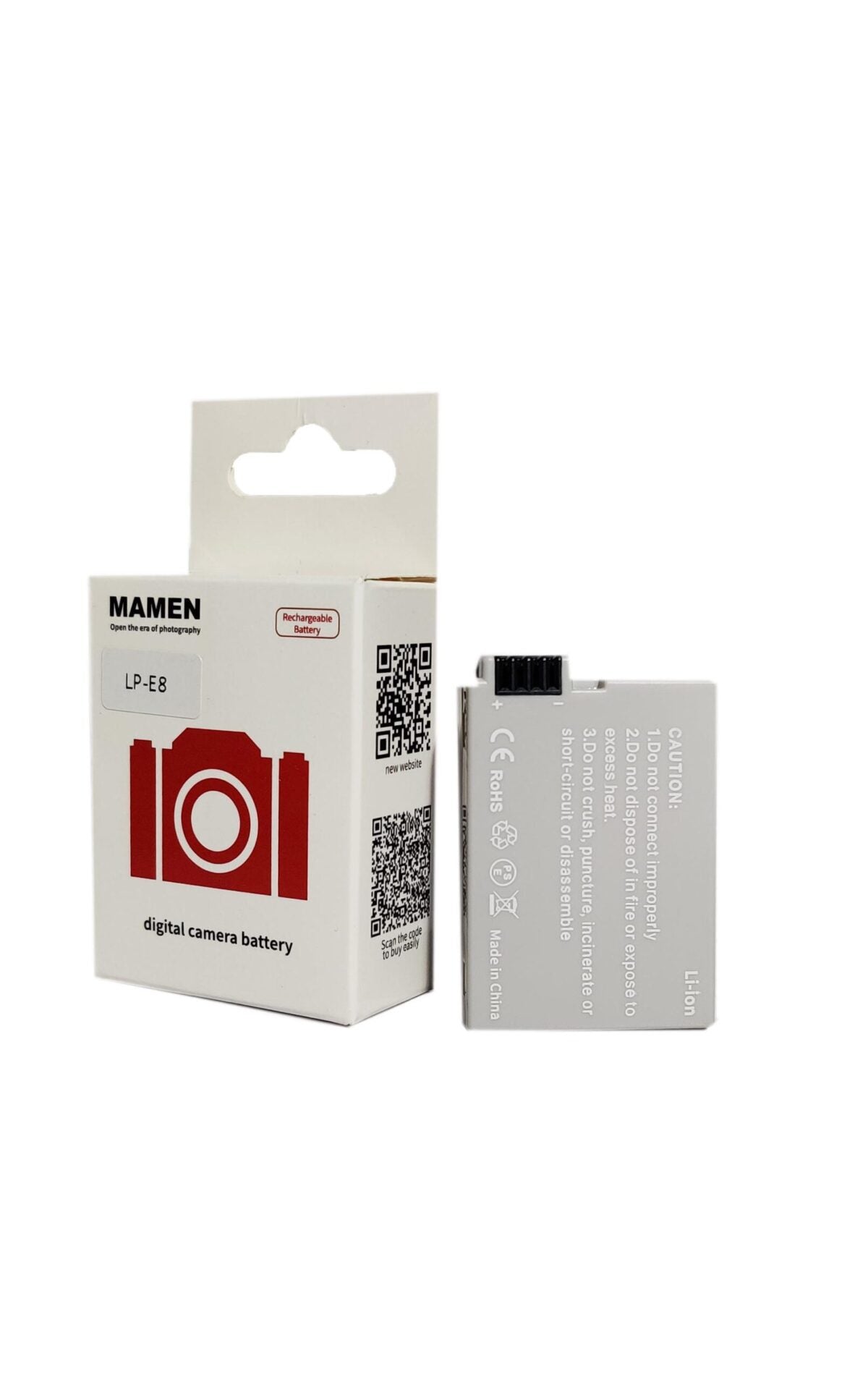 Mamen LP-E8 Rechargeable Lithium-Ion Battery 1400mAh for Canon DSLR Cameras