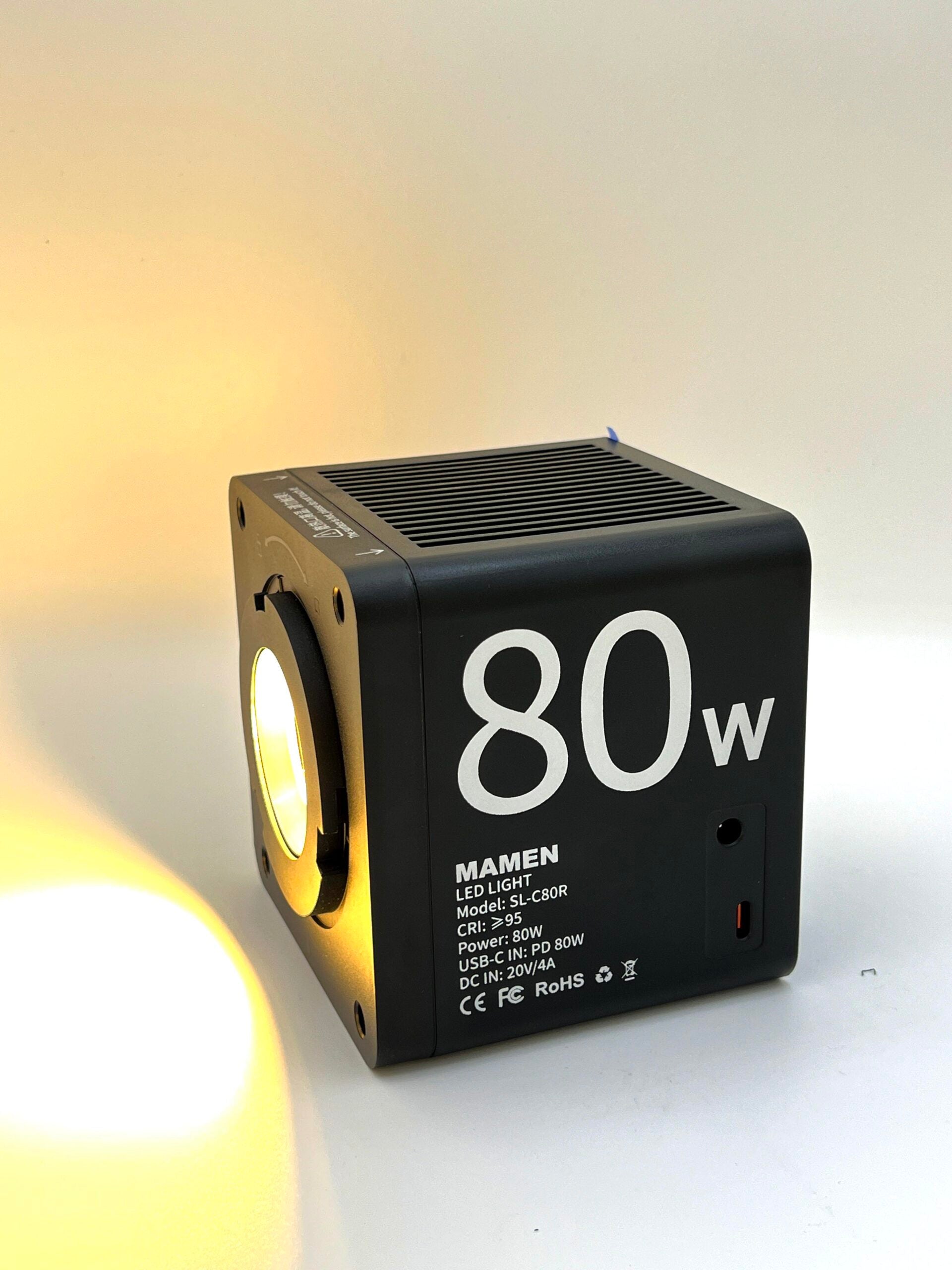 MAMEN C80 80W RGB Continuous LED Light – Professional High-Power RGB Studio Light for Photography & Video