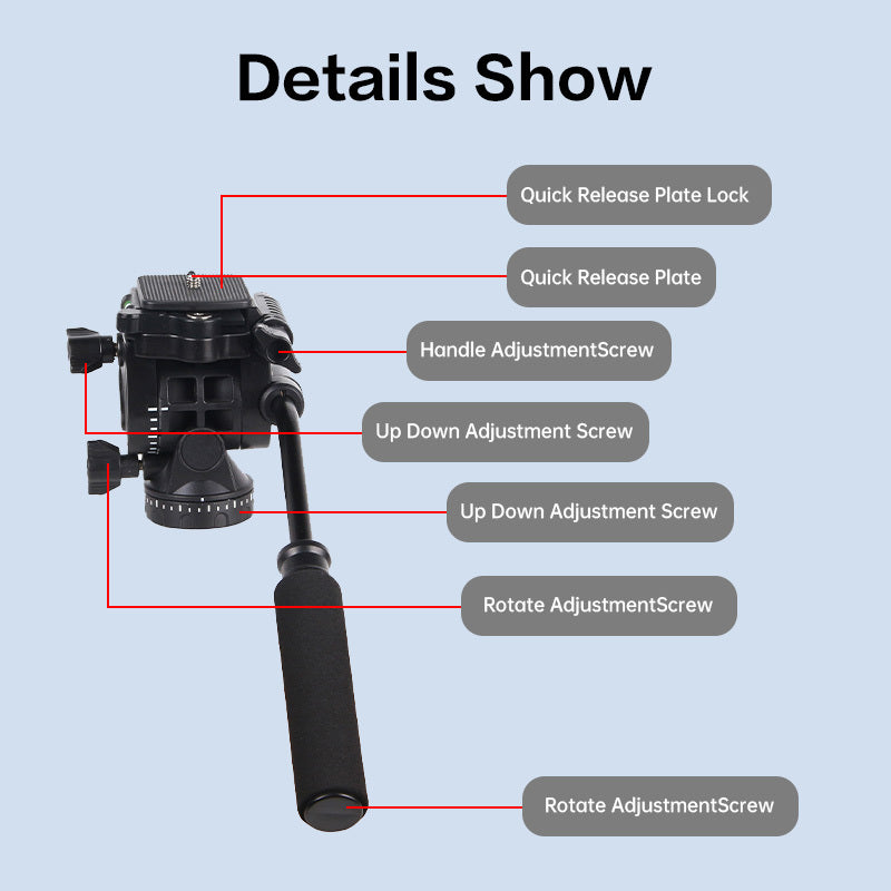 Jmary KT285+NB50 1.77M 2-in-1 Tripod with Hydraulic Head