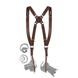 C Coiro Dual Camera Harness Leather Strap for DSLR & Mirrorless Cameras