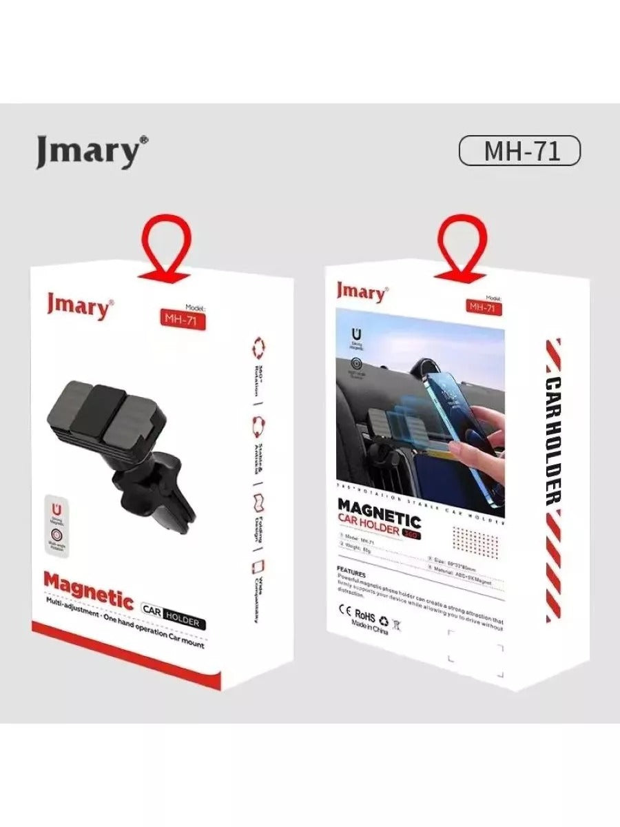 Jmary MH-71 Magnetic Flip Car Mobile Holder – 360° Rotating