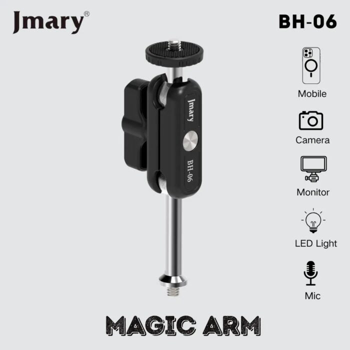 Jmary BH-06 Metal Magic Arm Mount with 1/4" Screw