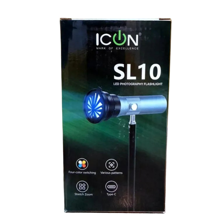 ICON SL10 Professional Aluminum Alloy 10W RGB Spot Light – Creative RGB Lighting for Photography & Video