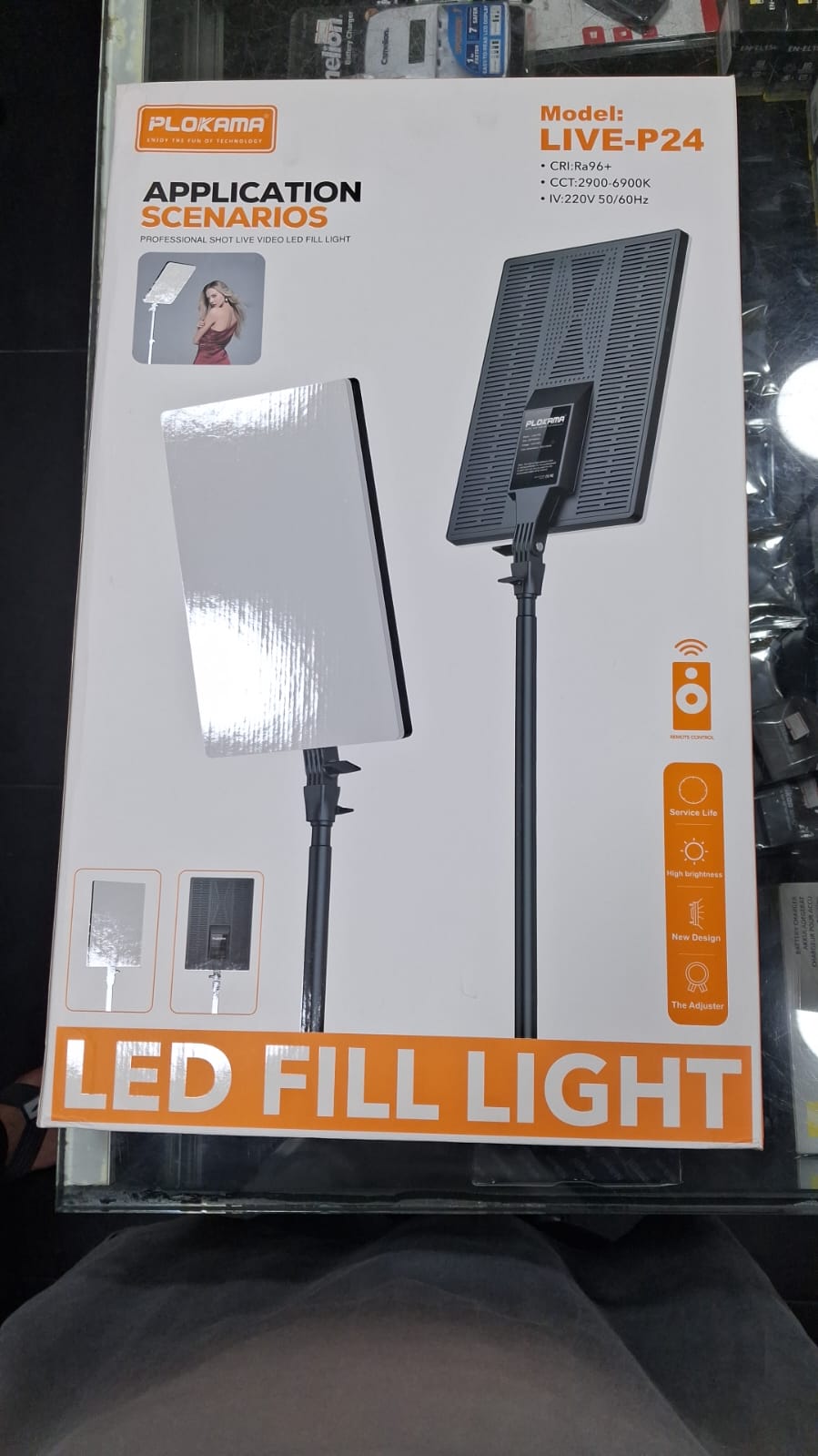 PLOKAMA LIVE-P24 Professional LED Fill Light Panel with Stand – Bi-Color Live Video & Photography Light