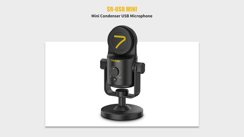 7RYMS SR-USB Mini Condenser USB Microphone – Compact USB Mic for Podcasting, Streaming & Content Creation