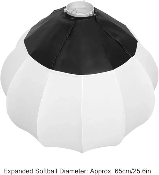 65cm Lantern Softbox Bowens Mount – 360° Ball Softbox Diffuser for Photography, Videography & YouTube