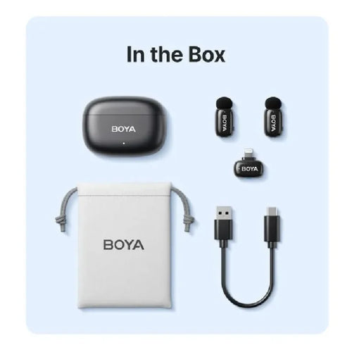 BOYA BY-V10 Ultracompact 2.4GHz Wireless Microphone System – Separate Noise Reduction Button (2 Year Warranty)