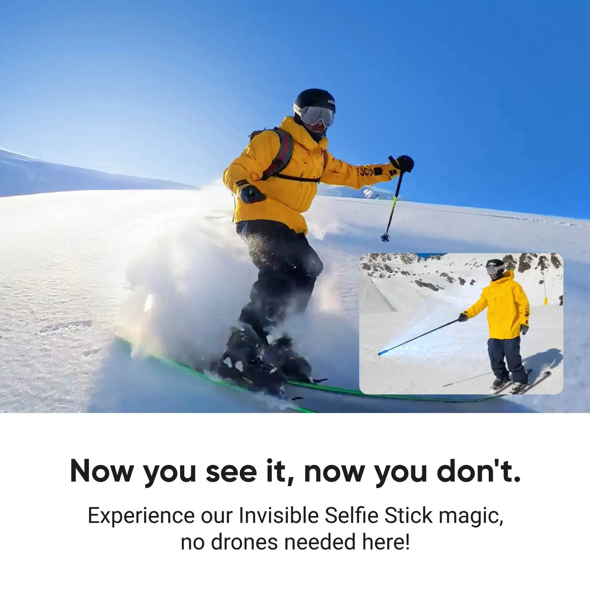 Insta360 Invisible Selfie Stick 114cm – 360° Camera Selfie Stick