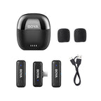 BOYA BY-WM3T2-D2 2.4GHz Wireless Microphone System – 2-Person iOS Compatible (2 Year Warranty)