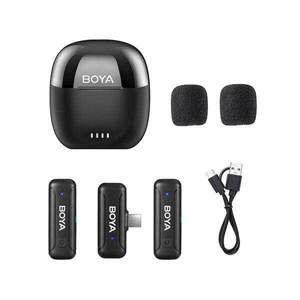 BOYA BY-WM3T2-D2 2.4GHz Wireless Microphone System – 2-Person iOS Compatible (2 Year Warranty)