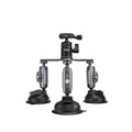 TELESIN Triple Suction Cup Car Mount for GoPro HERO 8, HERO 9, HERO 10 & Action Cameras