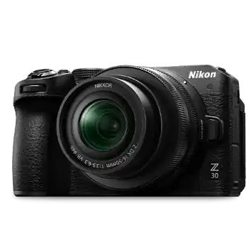 Nikon Z30 camera on a white background